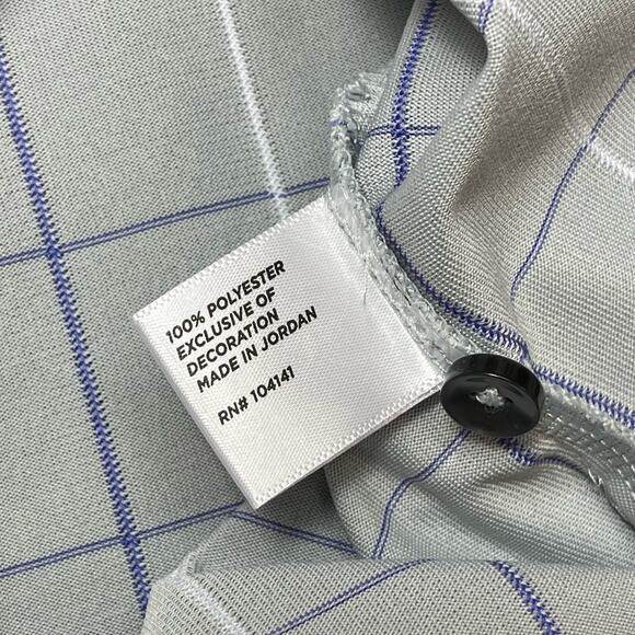 Walter Hagen Mens Button Down Shirt Size Large Short Sleeves Gray Violet - Picture 5 of 9